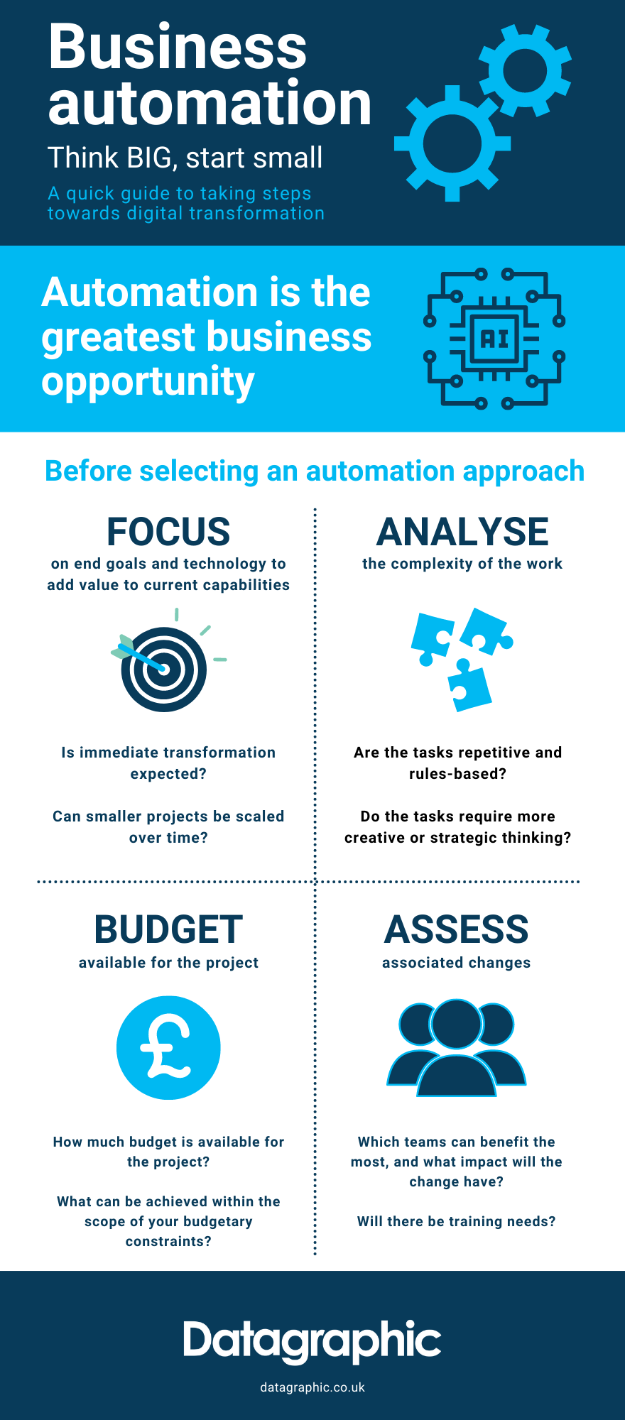 Business Automation Think Big Start Small Infographic
